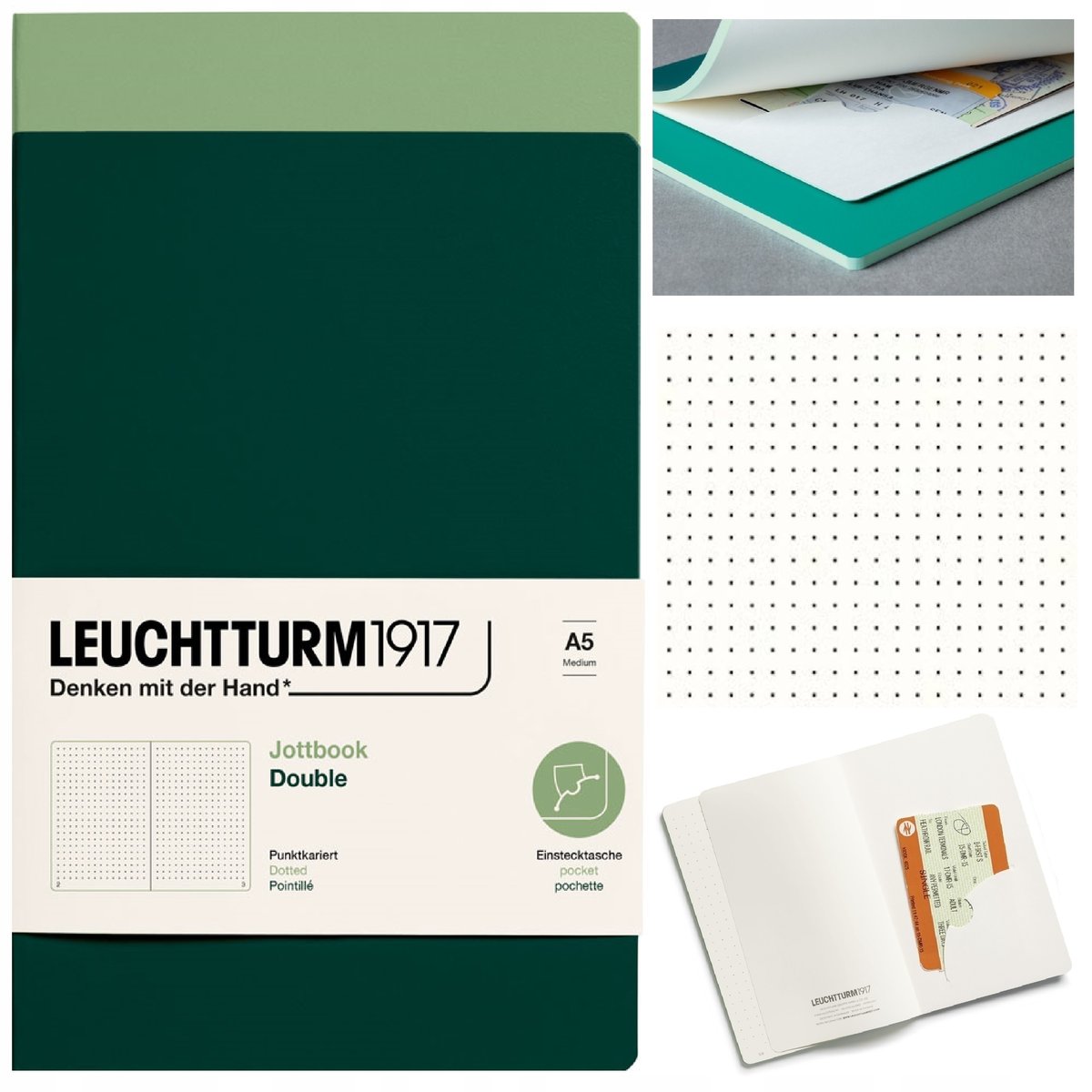 LEUCHTTURM1917 Notatnik Notes A5 Kropka Jottbook bullet journal DWUPAK