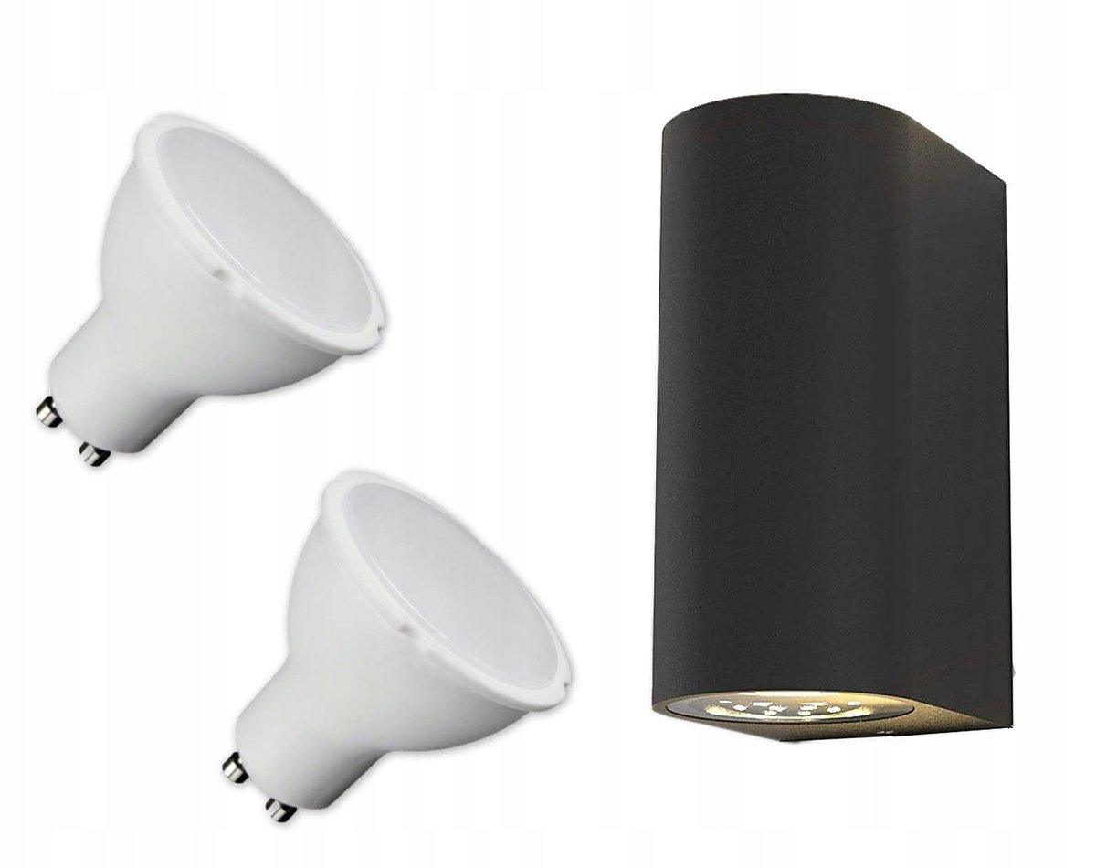 Kinkiet Elewacyjny - Zewnętrzny - LED - Czarny - Góra - Dół