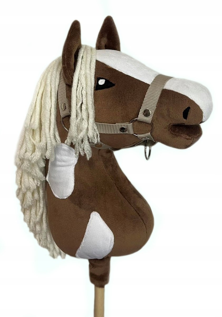 HOBBY HORSE A3, KOŃ NA KIJU - WESTERNOWY, W ŁATKI + KANTAR + GRATIS