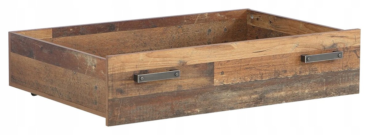 Szuflada pod łóżko drewno retro Forte 104,1 x 67,4 x 24 cm