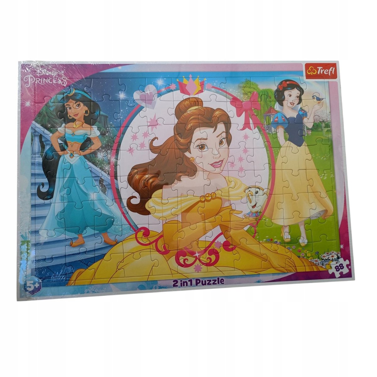 Puzzle XXL Ramkowe + kolorowanka Disney Princess 88 elementów