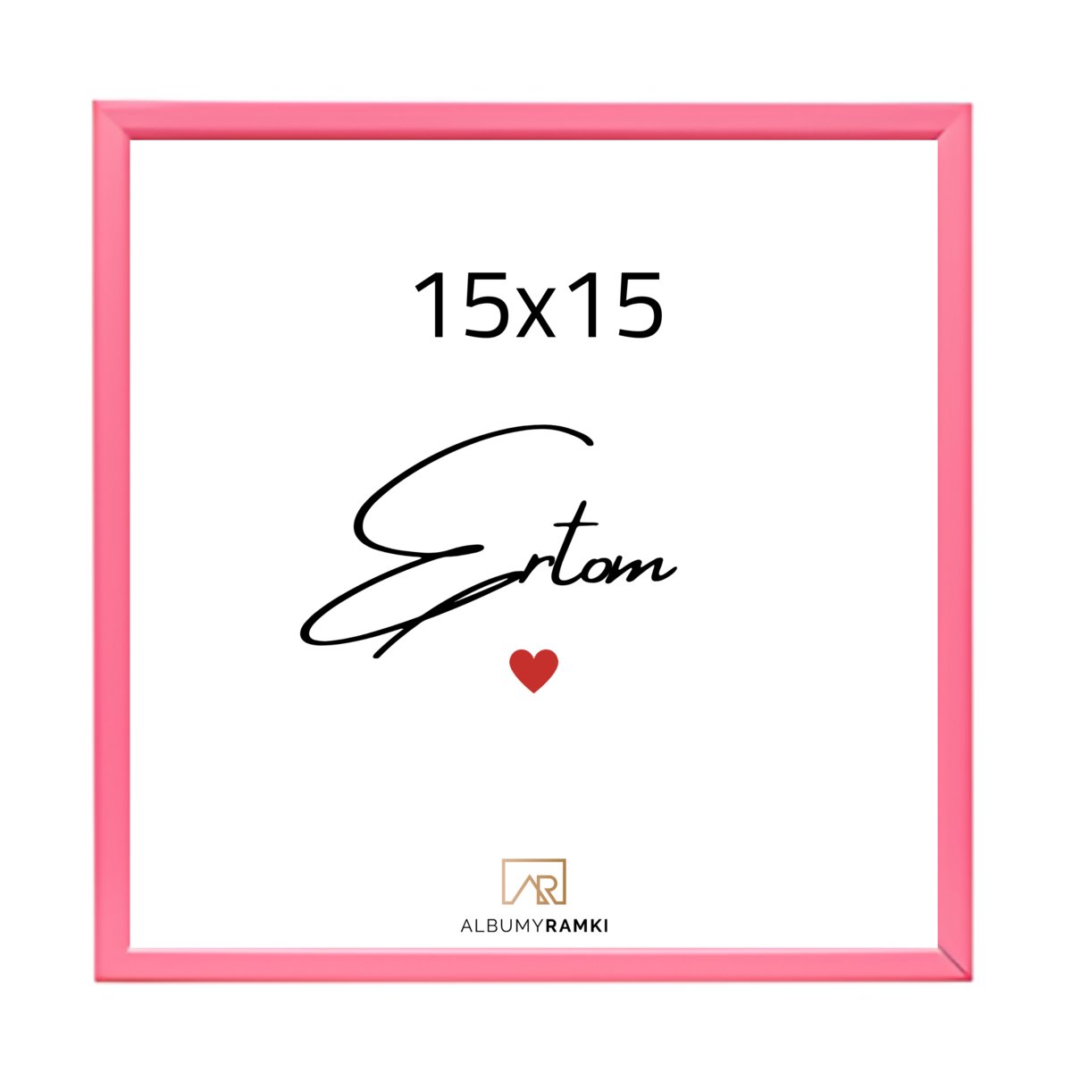 Ramka na zdjęcie, kwadratowa 15x15 różowa