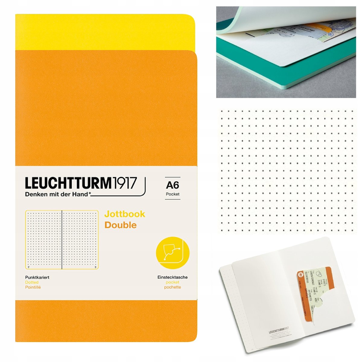 LEUCHTTURM1917 Notatnik Notes A6 Kropka Jottbook bullet journal DWUPAK