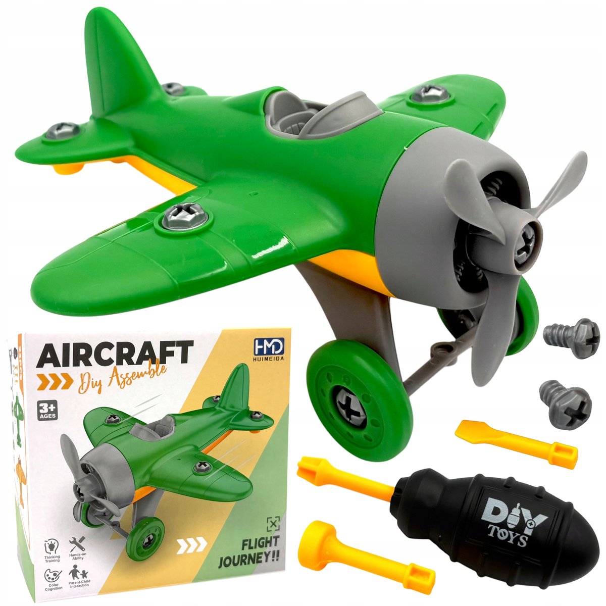 Samolot do skręcania z narzędziami samolocik klocki konstrukcyjne ukladanka