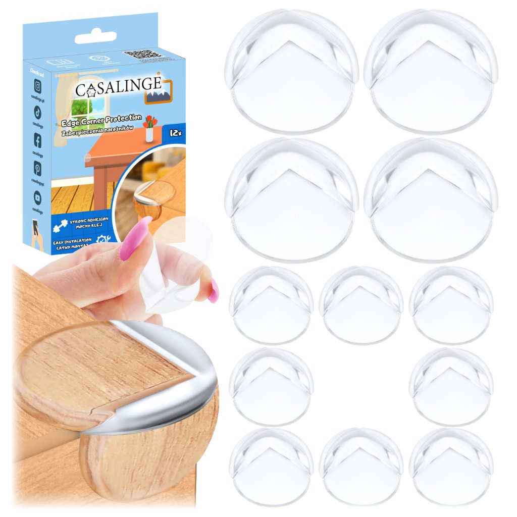 Zabezpieczenia szafek na rogi kanty narożniki mebli stołu osłona ochrona 12