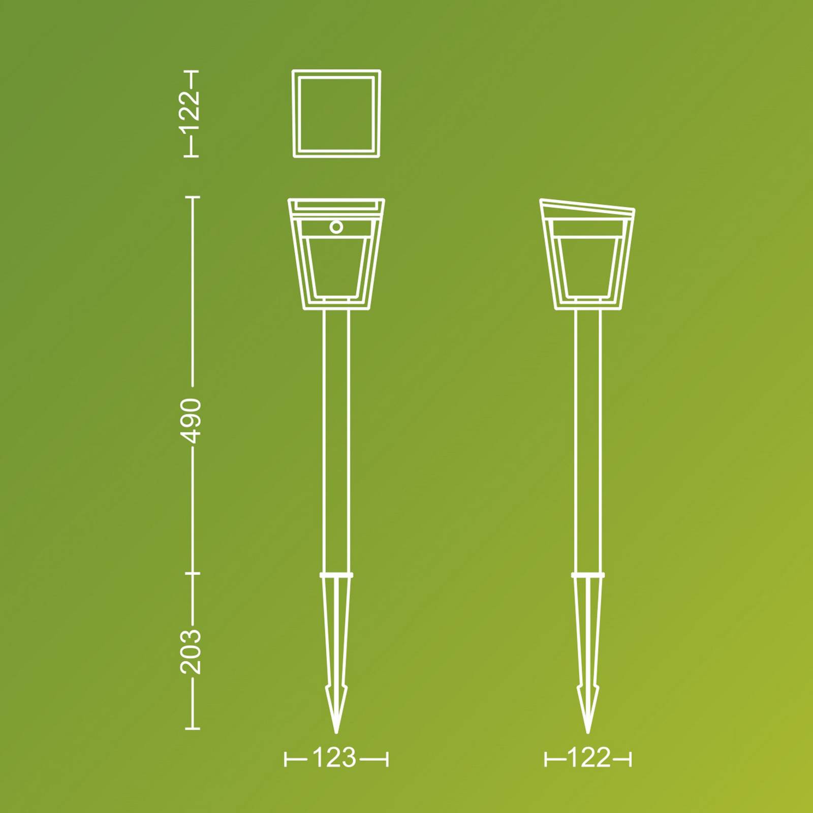 Philips Lampa z grotem ziemnym LED Nissa UE, tworzywo sztuczne, IP44