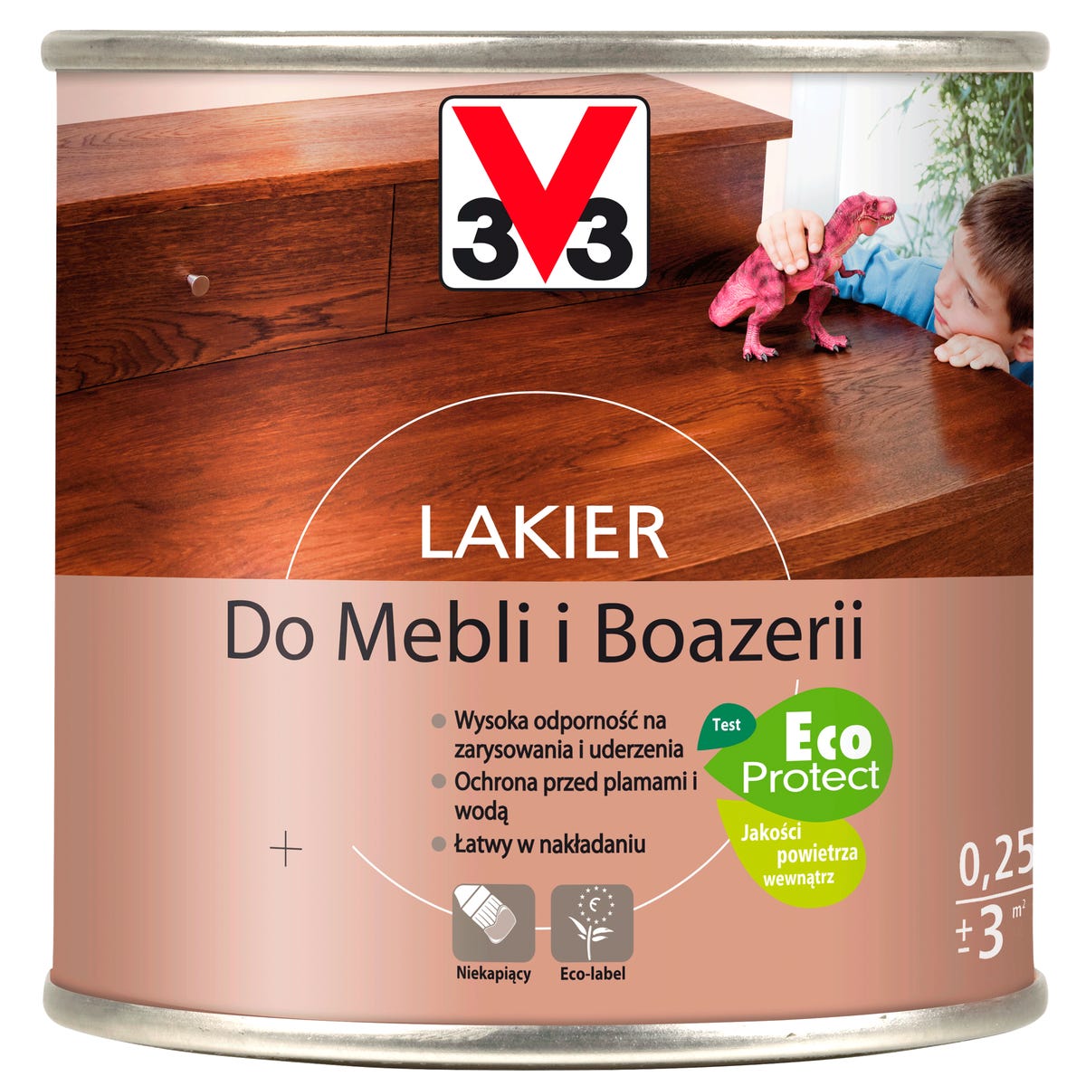 Lakier DO MEBLI I BOAZERII 0.25 l Dąb średni Satyna V33