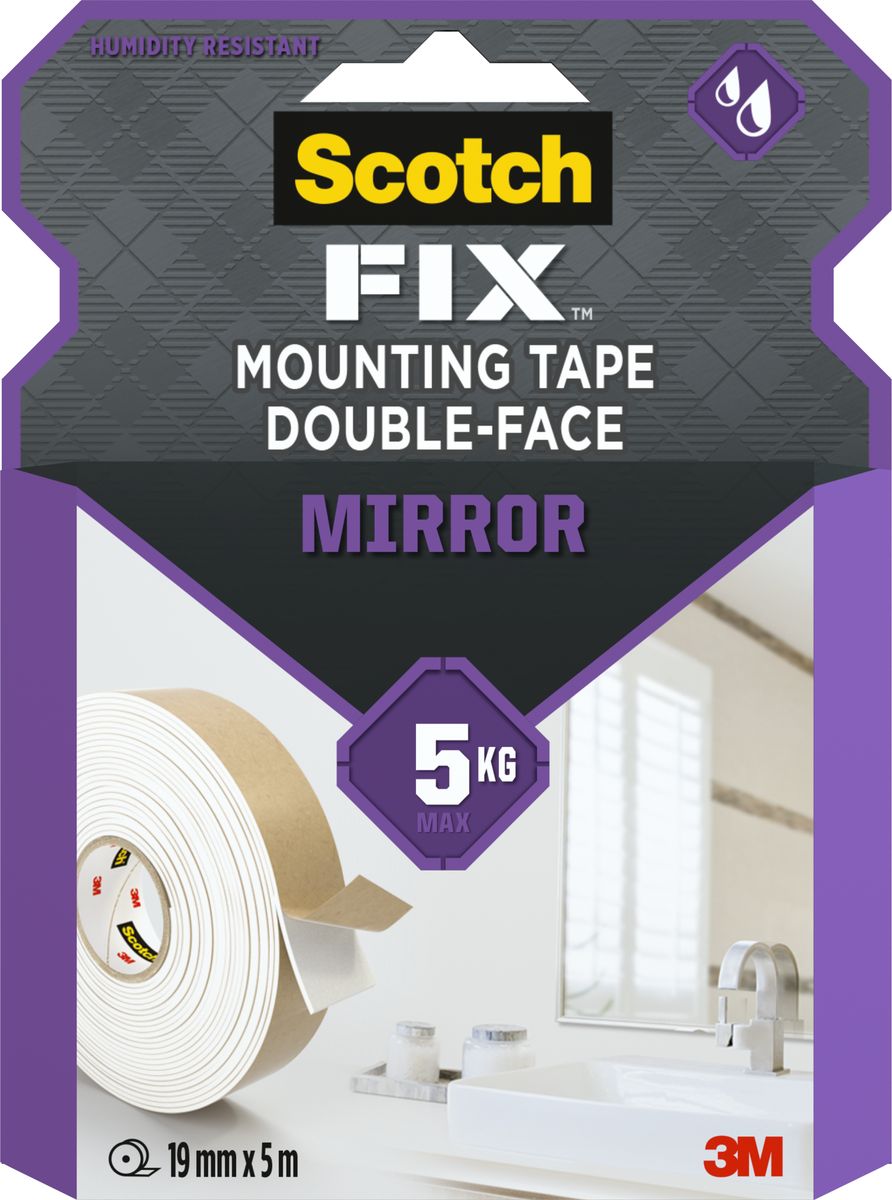 Scotch Taśma klejąca dwustronna do luster 19 mm x 5 m