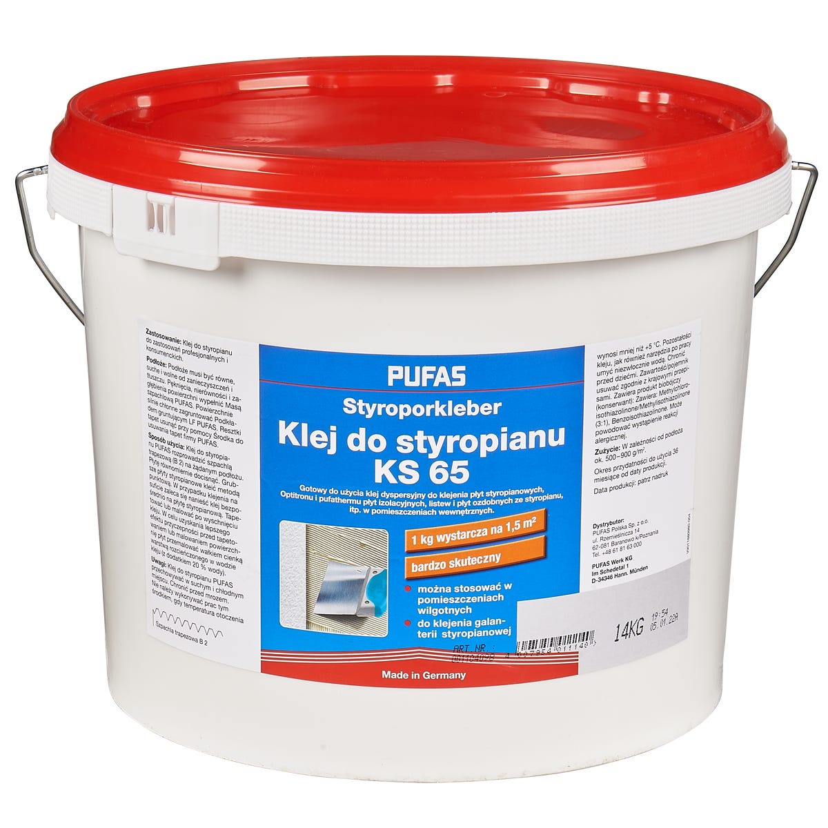 PUFAS Klej do styropianu STYROPERKLEBER 14 kg