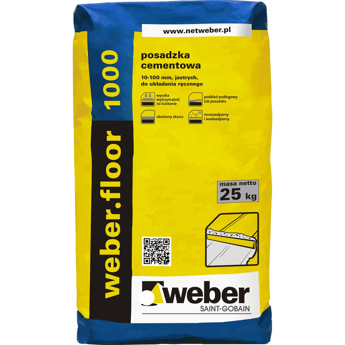 Posadzka cementowa Weber Floor 1000 25 KG Weber