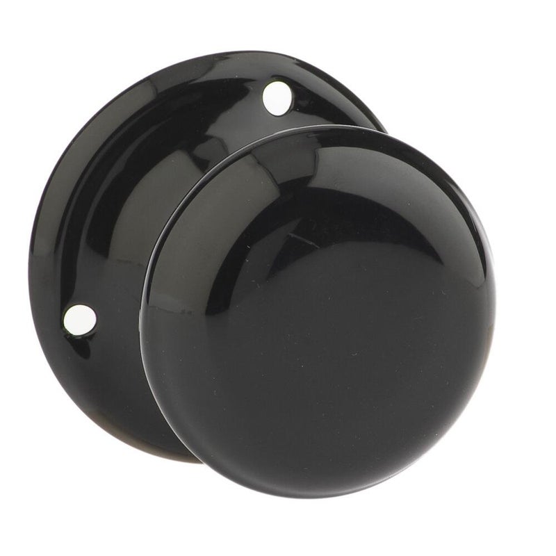 Gałka drzwiowa okrągła stała czarna