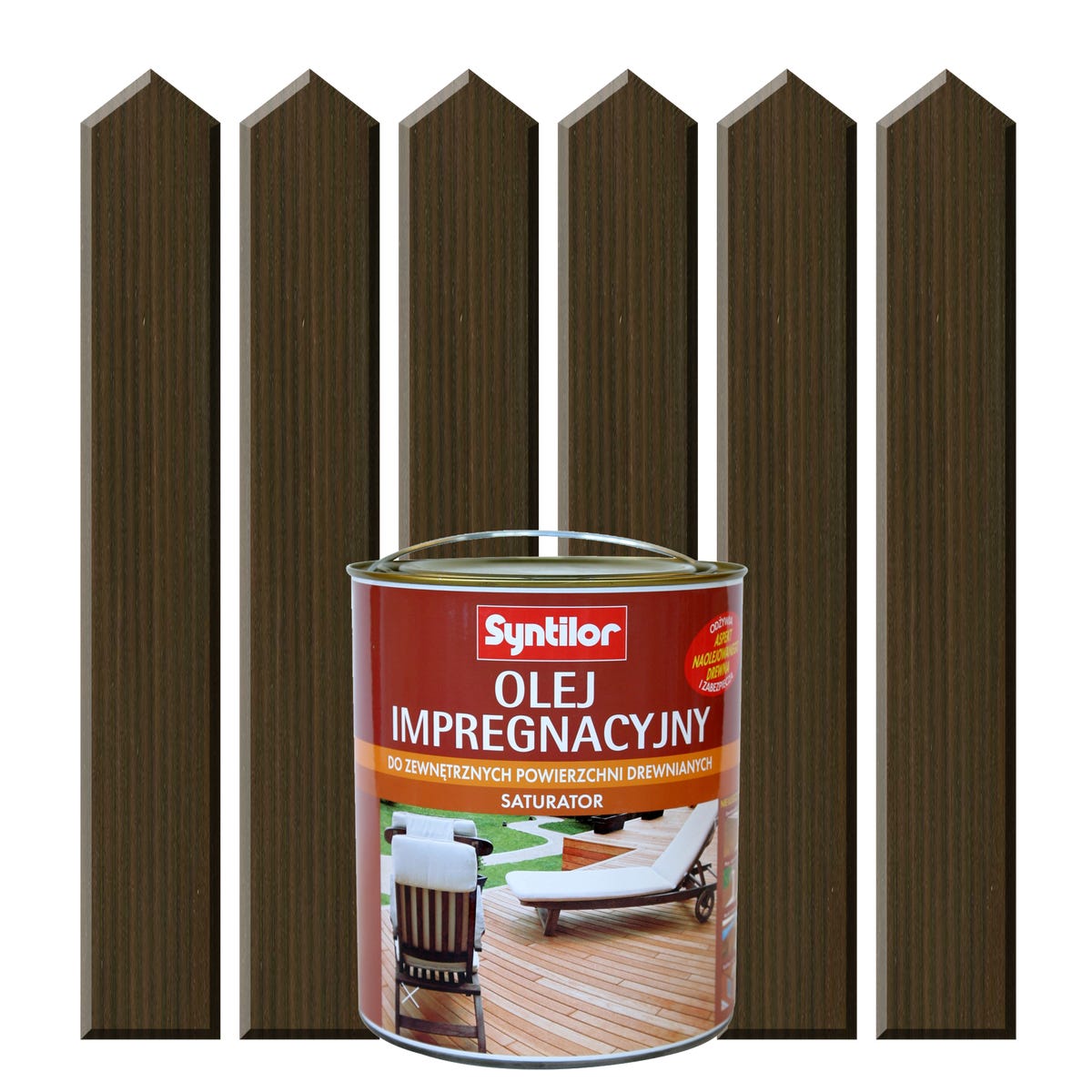 Olej impregnacyjny do tarasów SATURATOR 5 l Palisander SYNTILOR