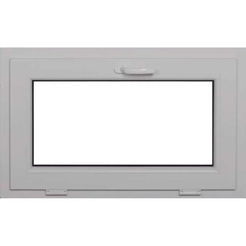 Okno PCV 2-szybowe fasadowe O2 białe 865x535 mm uchylne do wewnątrz