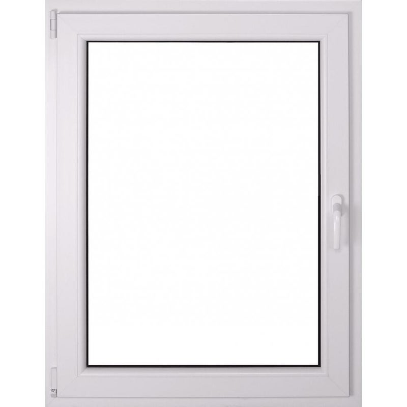 Okno PCV 2-szybowe fasadowe O15 białe 865x1135 mm otwierane do wewnątrz lewe