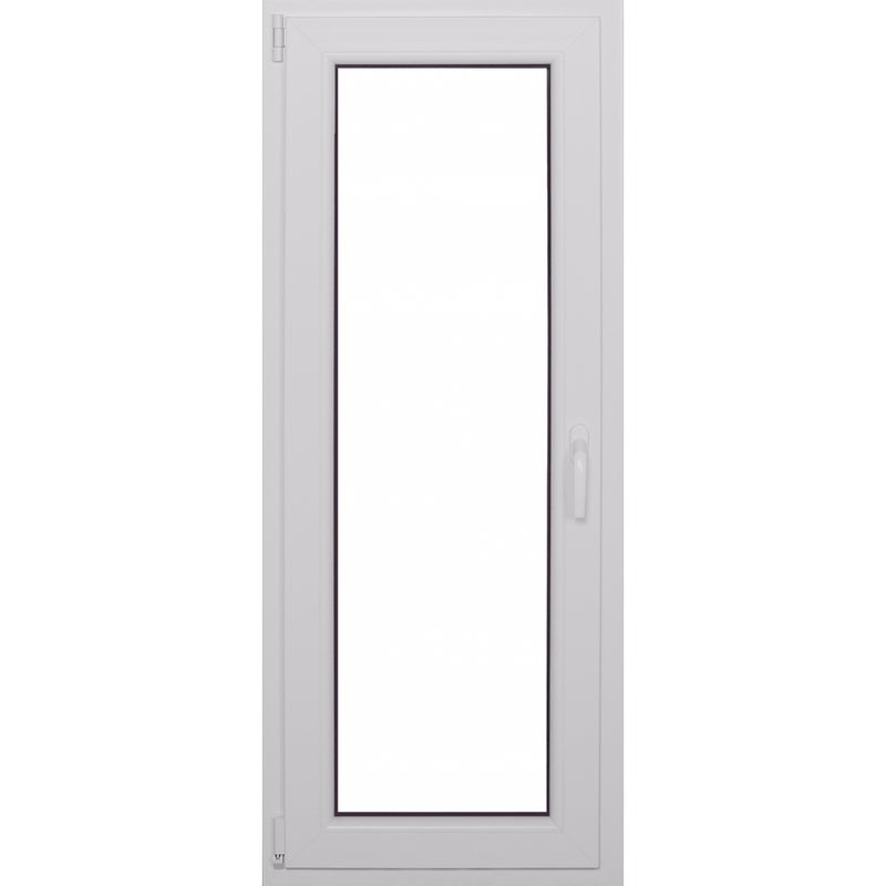 Okno PCV 2-szybowe fasadowe O27 Białe 565x1435 mm otwierane do wewnątrz lewe