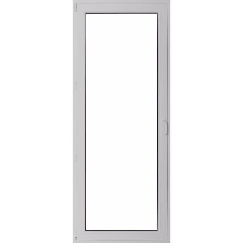 Okno PCV 2-szybowe balkonowe OB4 białe 865x2095 mm otwierane do wewnątrz lewe