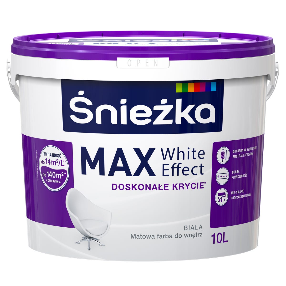 Śnieżka Max White Effect Biały 10 l