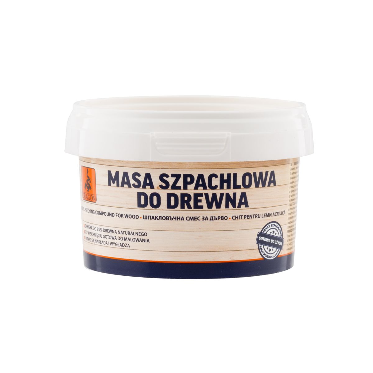 Masa szpachlowa do drewna 0.25 kg Orzech DRAGON