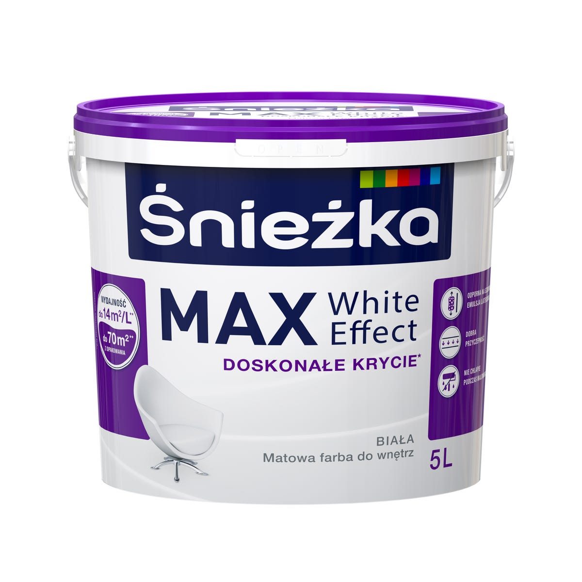 Śnieżka Max White Effect Biały 5 l