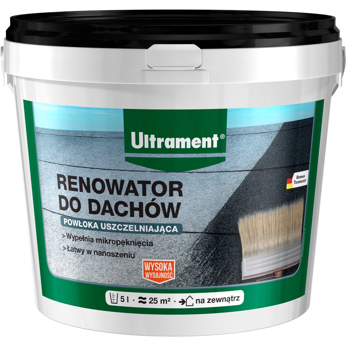 Ultrament Renowator do dachów czarny 5L