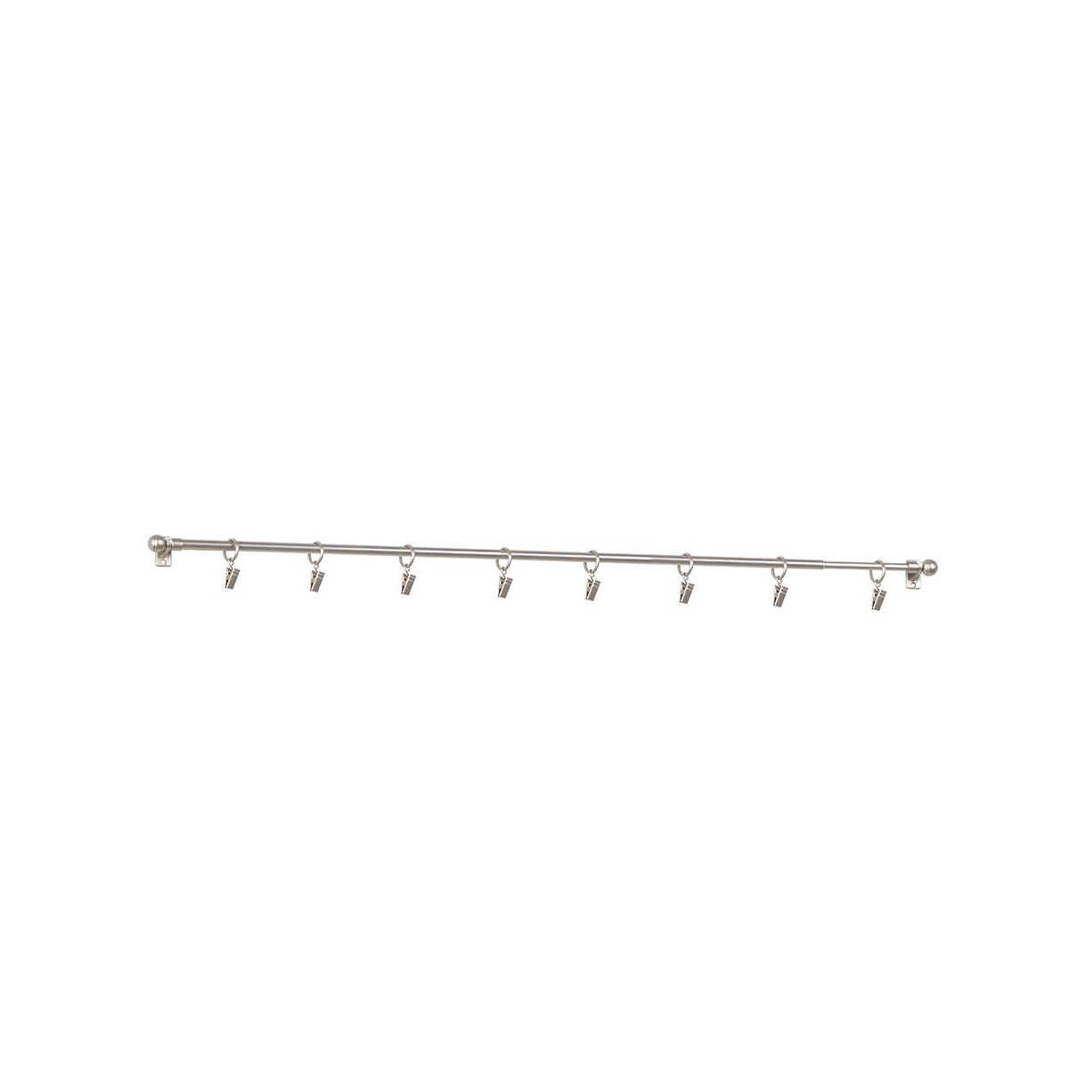 Karnisz mini do zazdrostek Davi 60-80 cm srebrny