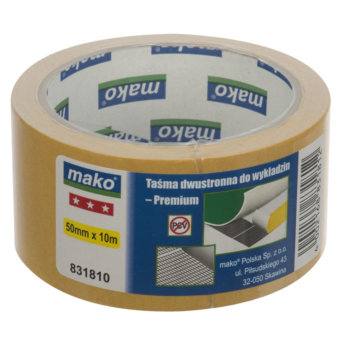 Dwustronna taśma klejąca do wykładzin 10 m Mako