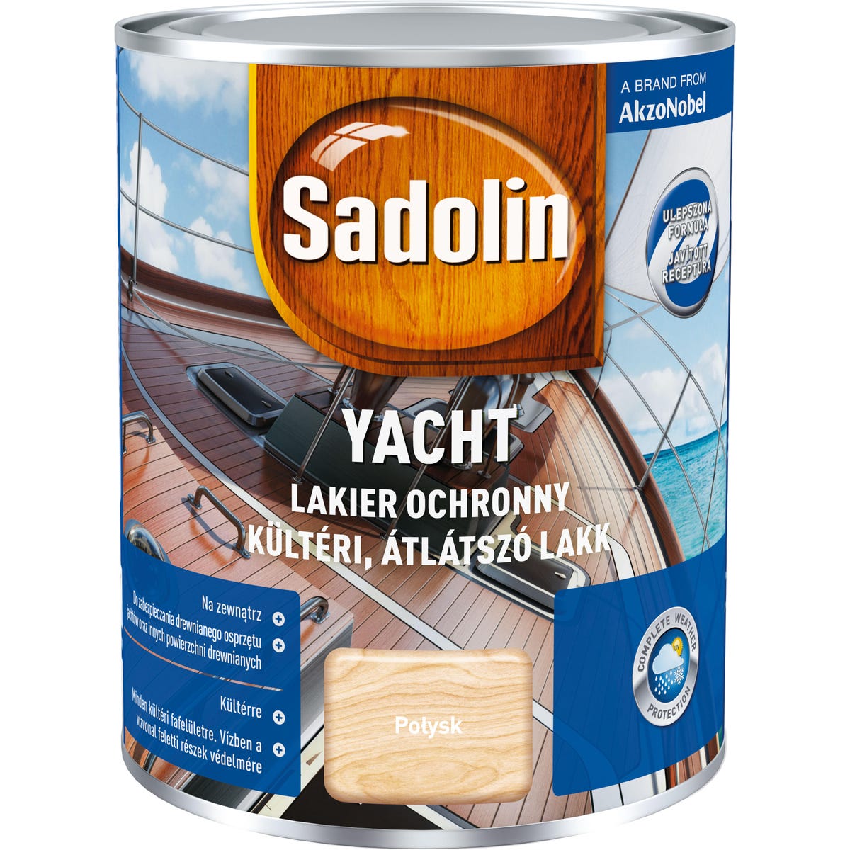 Lakier do drewna do malowania na zewnątrz YACHT 0.75 l Bezbarwny SADOLIN