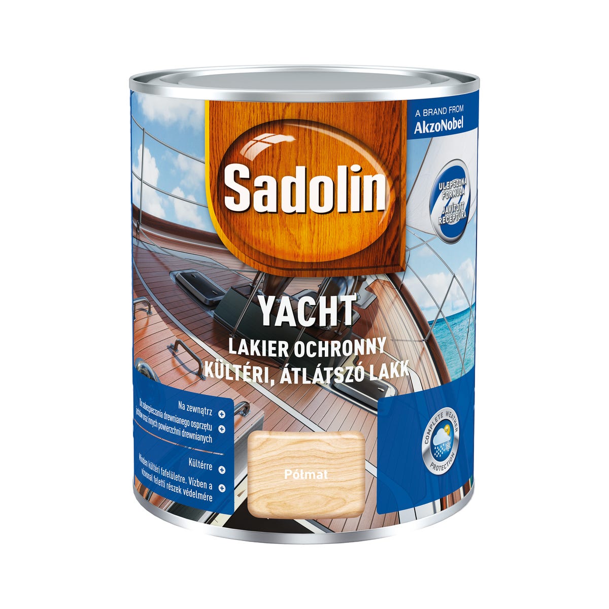 Lakier do drewna do malowania na zewnątrz YACHT 2.5 l Bezbarwny SADOLIN