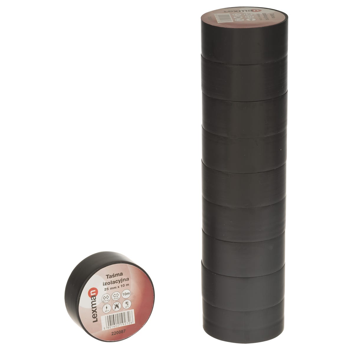 LEXMAN Taśma izolacyjna 25 mm x 10 m czarna F625122