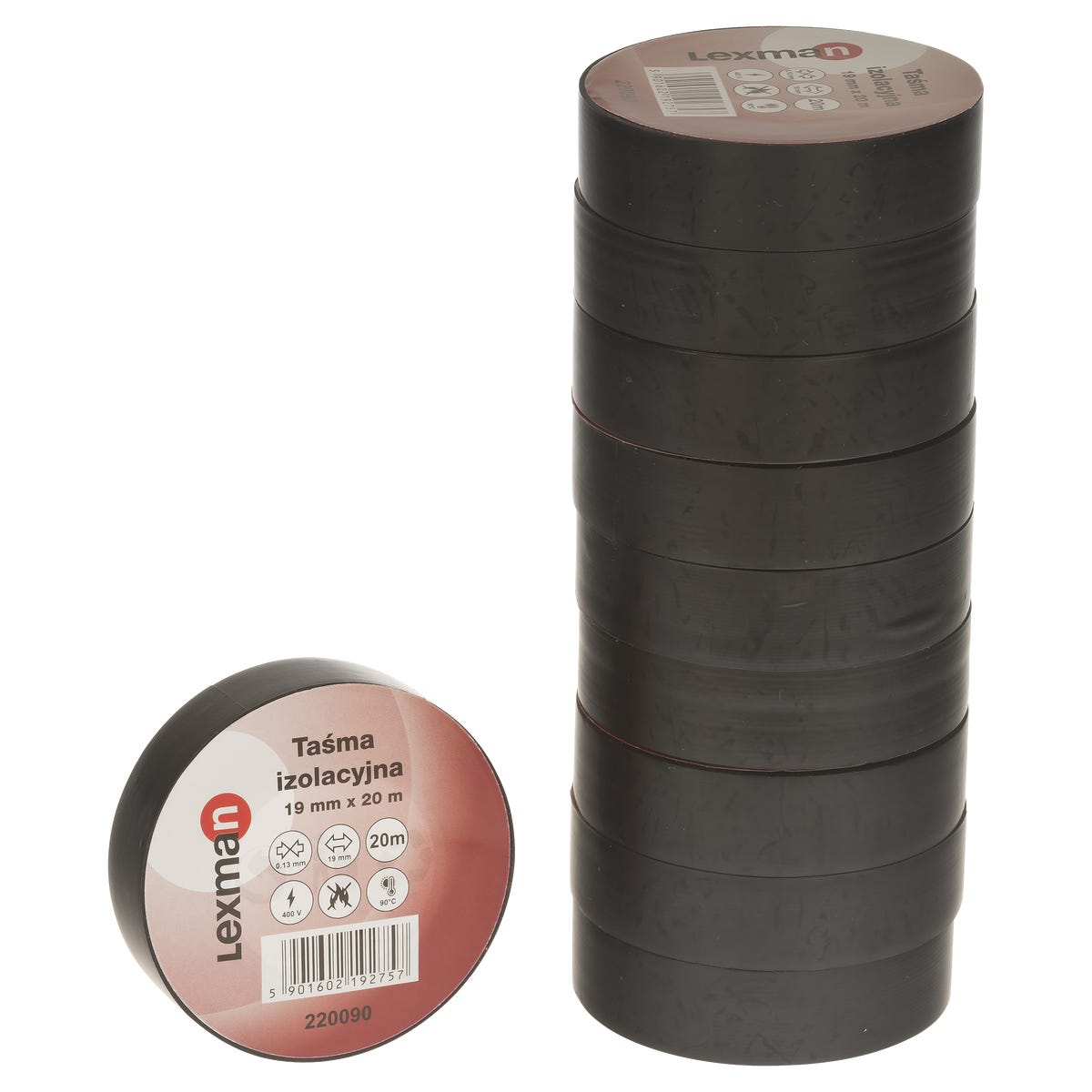 LEXMAN Taśma izolacyjna 19 mm x 20 m czarna F619222