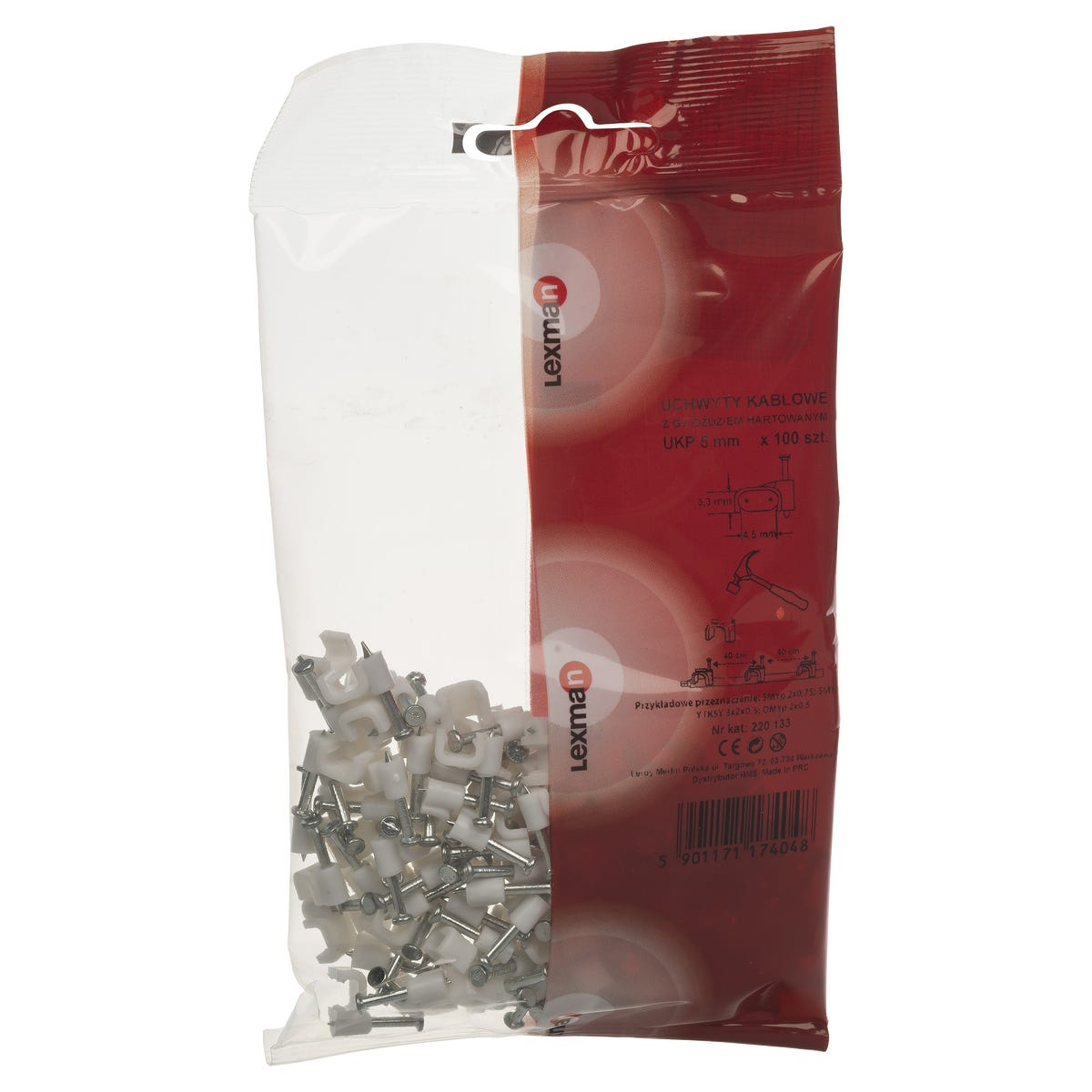 LEXMAN Uchwyt kablowy UKP 5 mm 100szt.
