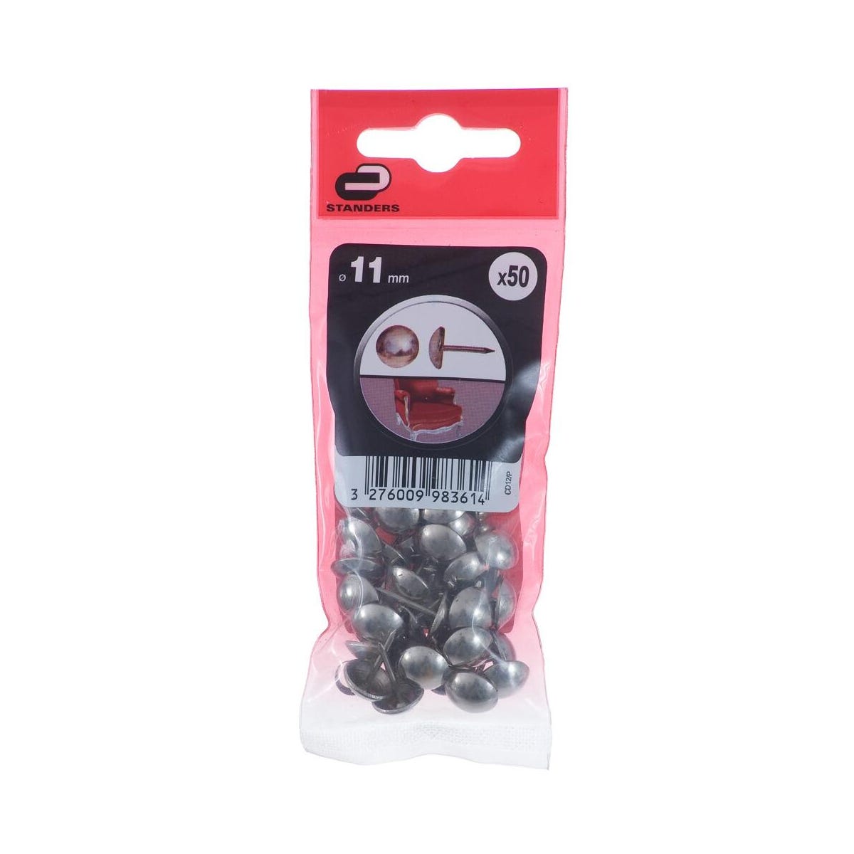 Standers Gwóźdź tapicerski 11 mm srebrny 50 szt.