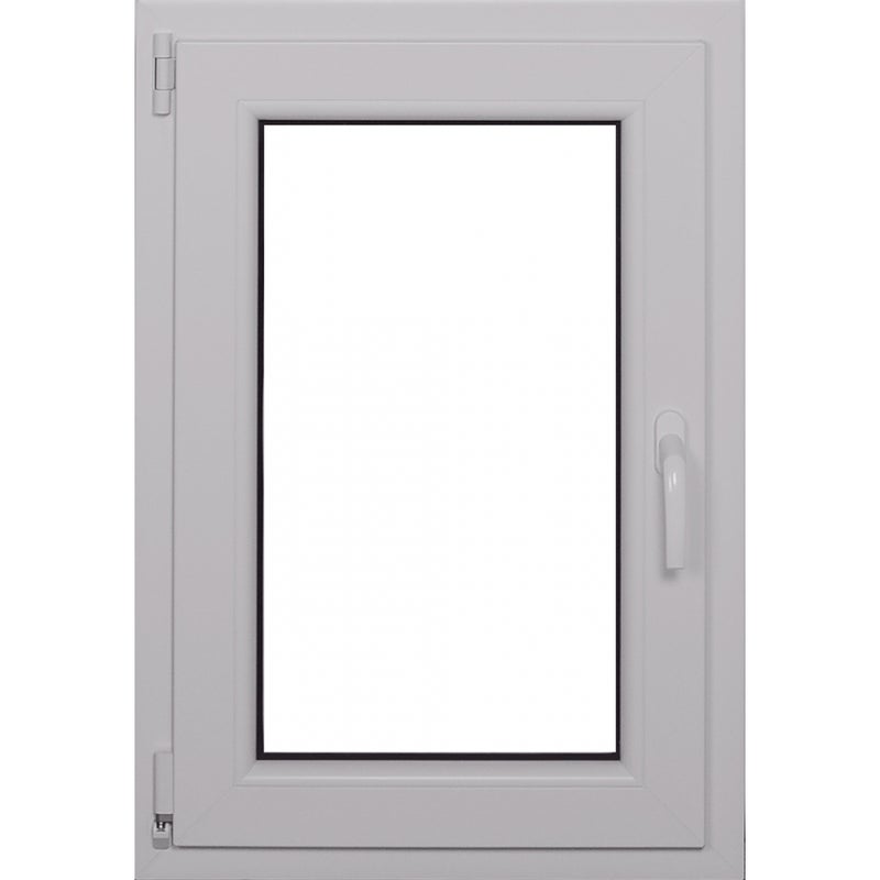 Okno PCV 2-szybowe fasadowe O4 białe 565x835 mm otwierane do wewnątrz lewe