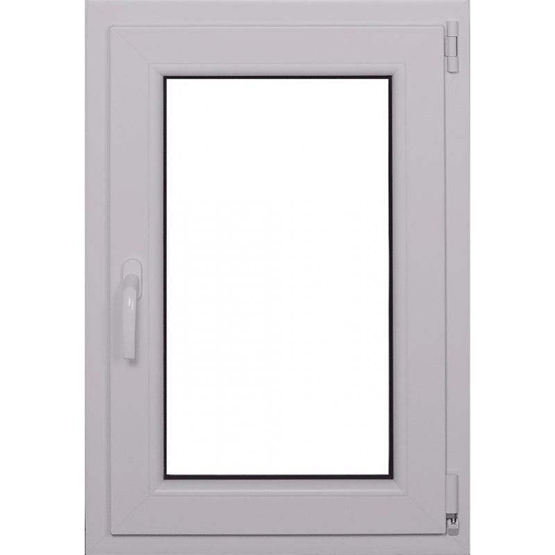 Okno PCV 2-szybowe fasadowe O4 białe 565x835 mm otwierane do wewnątrz lewe