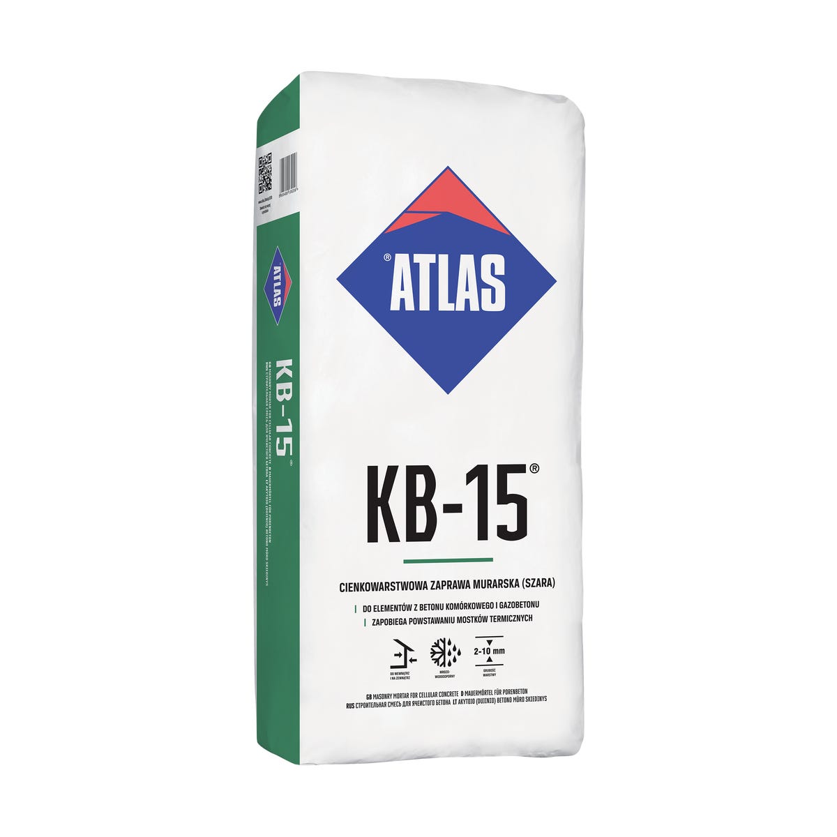 Zaprawa murarska do betonu komórkowego KB-15 25 kg Atlas