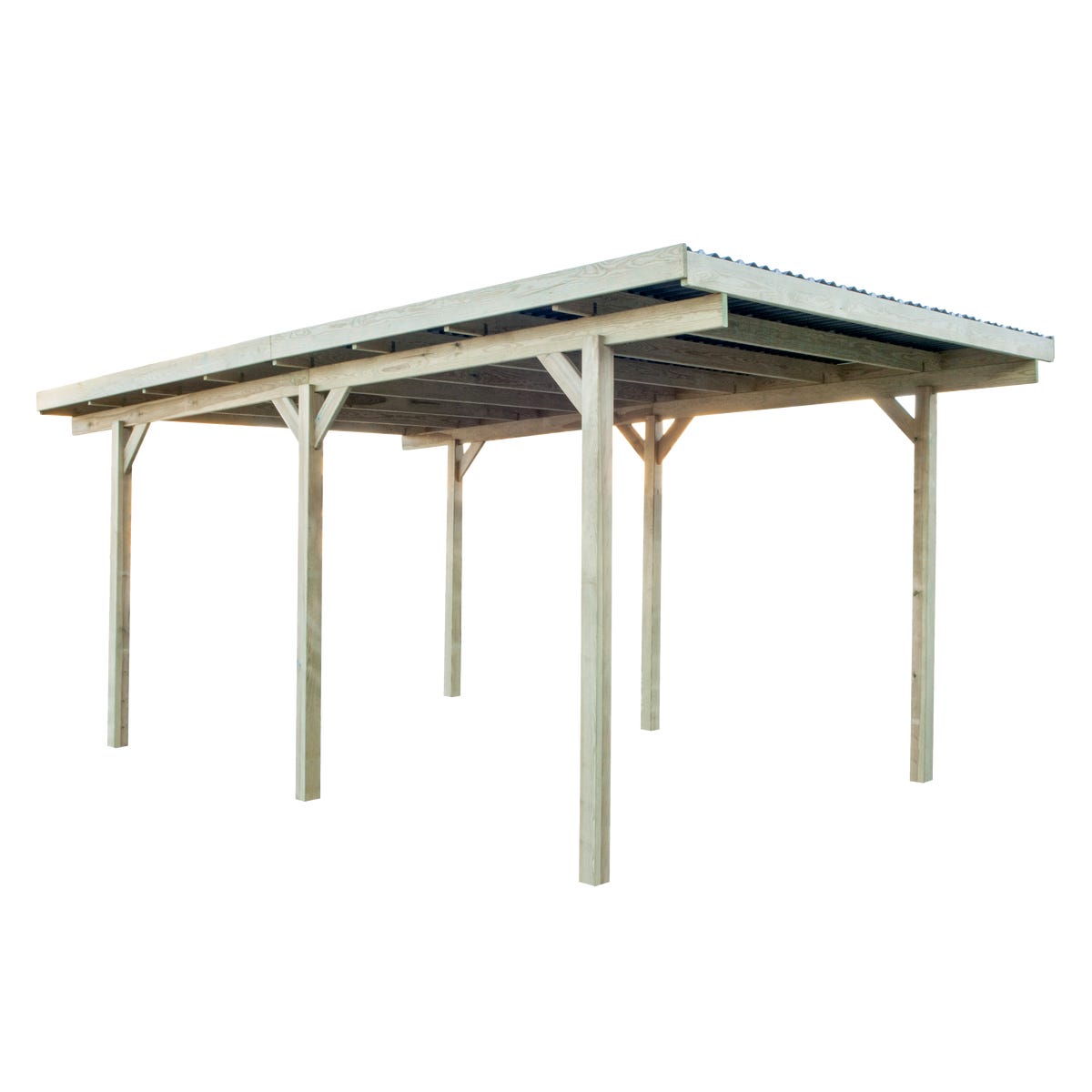 Stelmet Wiata garażowa drewniana PVC 304x500x236 cm