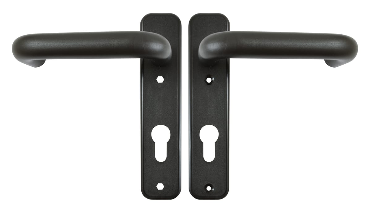 Klamka do drzwi technicznych plastikowa 72 mm czarna