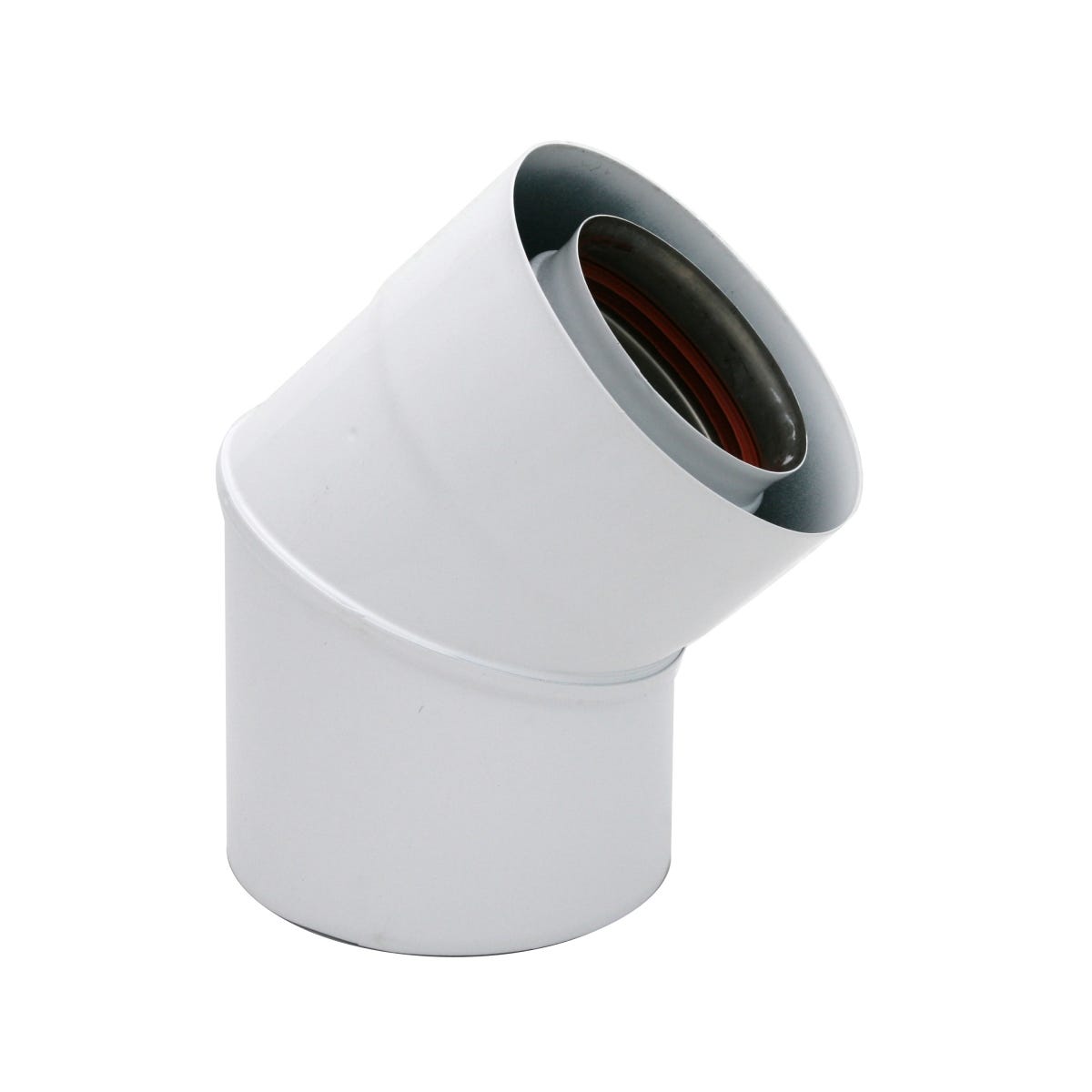 EQUATION Kolano dwuścienne nierdzewne 45° 80/125 mm do odprowadzania dymu