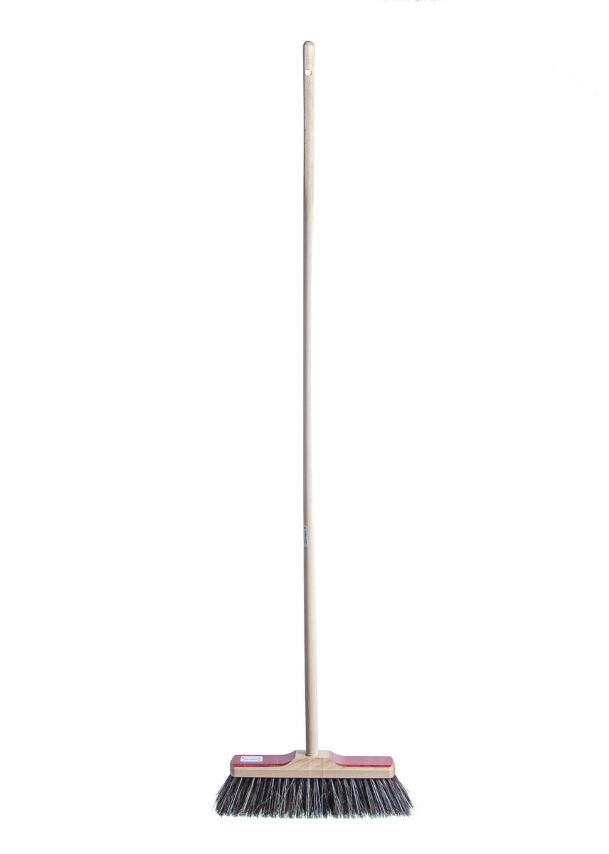 Szczotka do zamiatania 30 cm z kijem drewniana MALWO