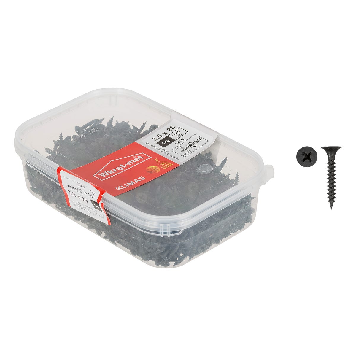 Wkręt do płyt G-K 3.5 x 25 mm 1 kg Wkręt-met