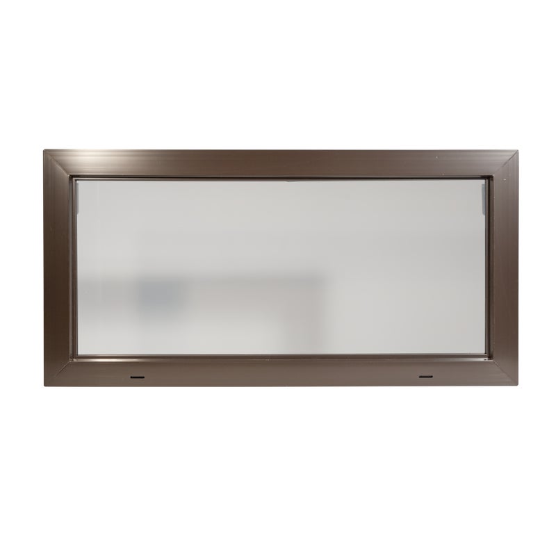 Okno PCV szyba pojedyńcza gospodarcze brązowe 1000x500 mm uchylne do wewnątrz ACO KIPP