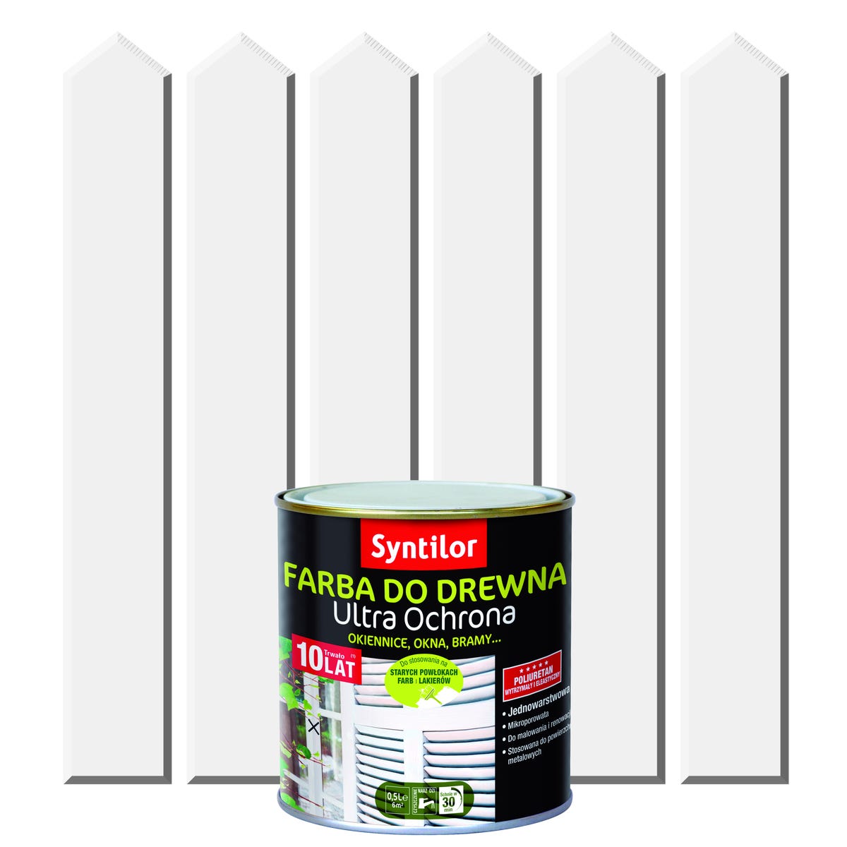 Syntilor Farba do drewna ULTRA OCHRONA 0.5 l Biały