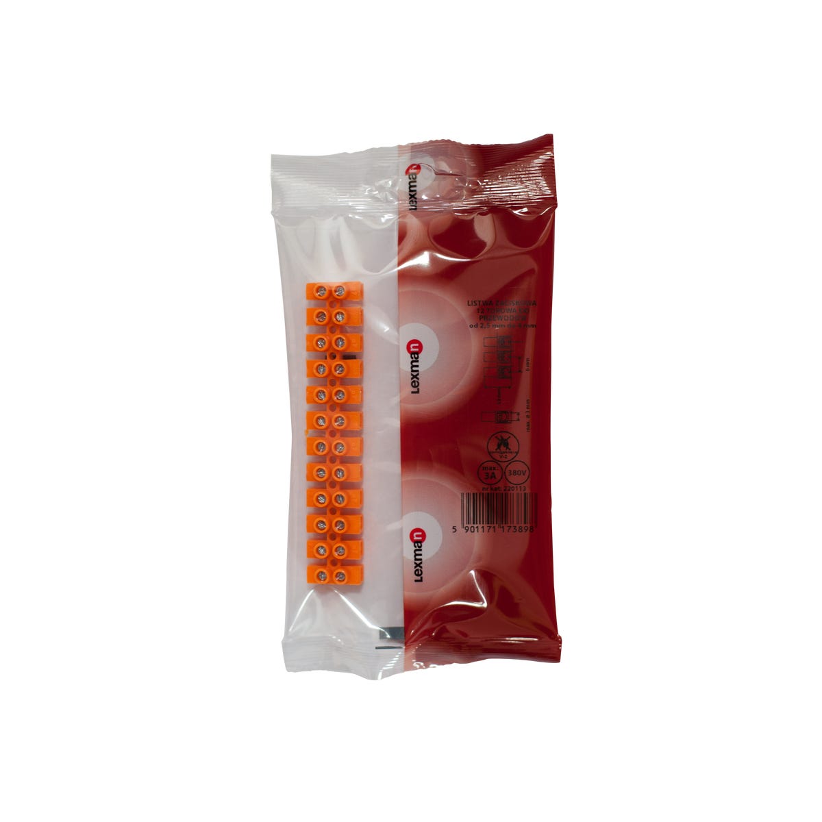 LEXMAN Listwa zaciskowa 2.5 x 4 mm 3A 12 torowa