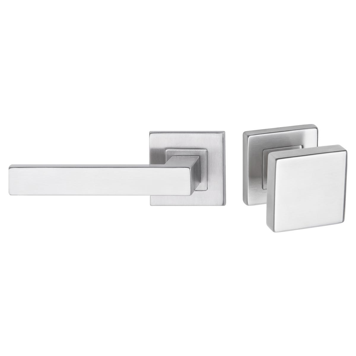DOMINO Gałko-klamka ruchoma Topaz Lewa Inox Stal nierdzewna