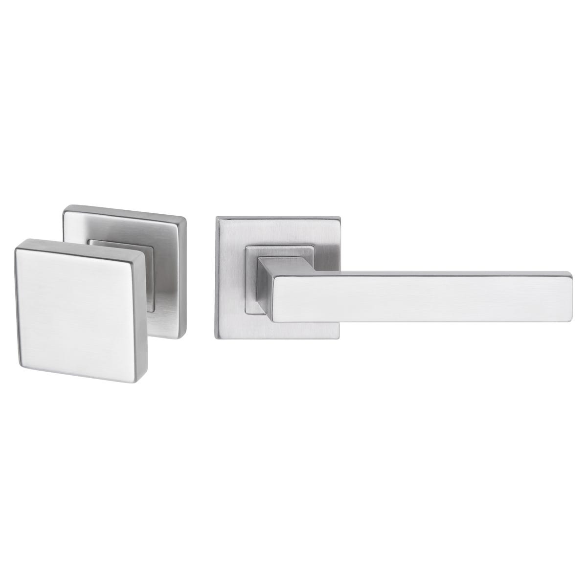 DOMINO Gałko-klamka ruchoma Topaz Prawa Inox Stal nierdzewna