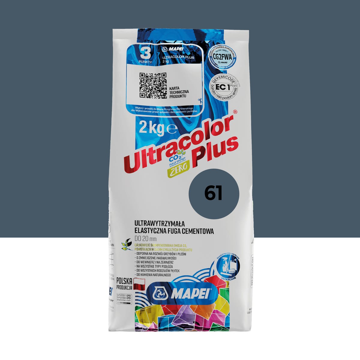 Fuga elastyczna Ultracolor Plus 61 Granat 2 kg Mapei