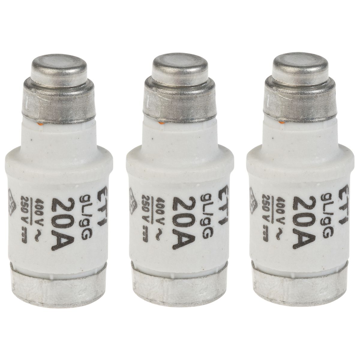 Wkładka topikowa D02 GG 20 A 3szt. 1822 - 00 ETI