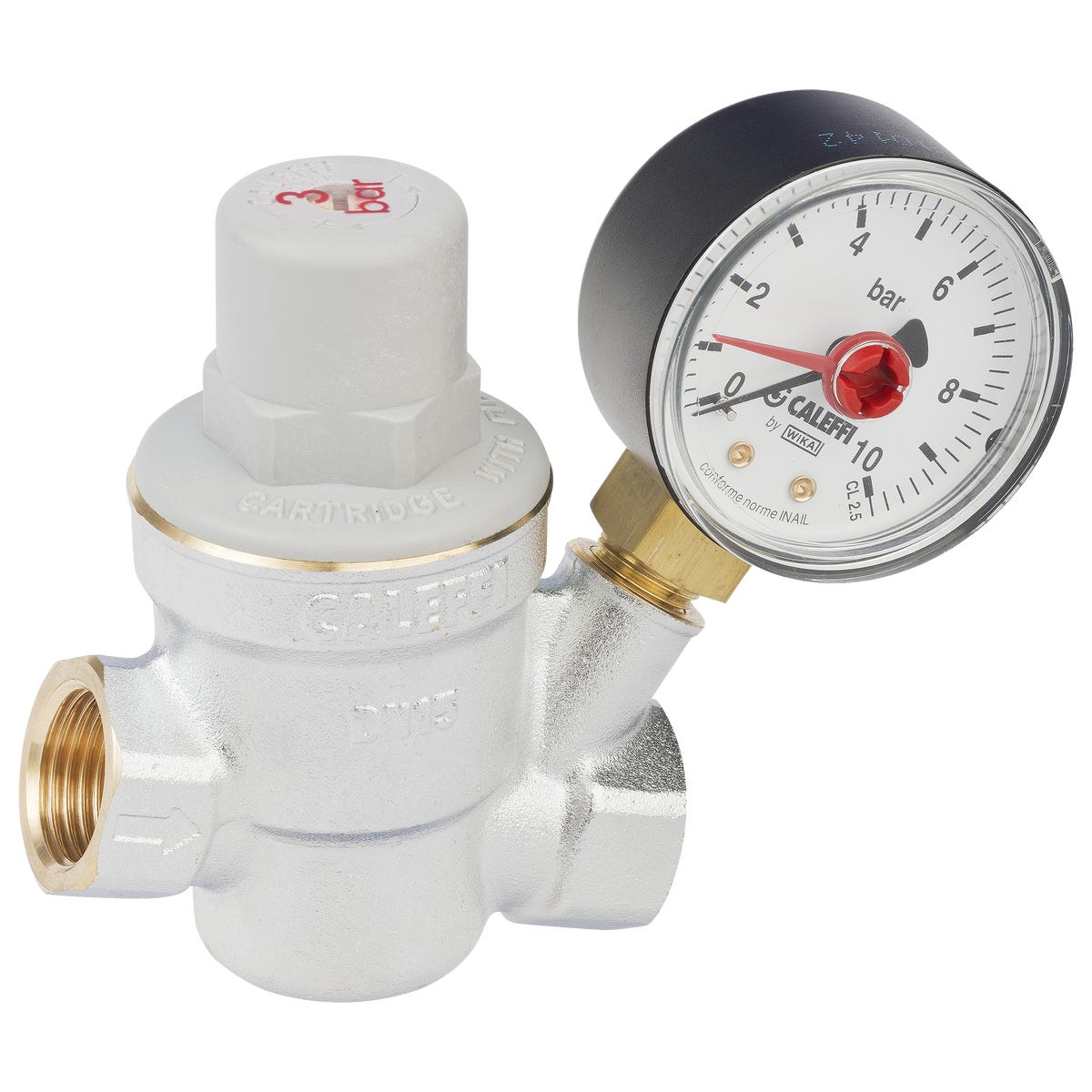 Reduktor ciśnienia wody + manometr 1/2'' PN16 1 - 6 BAR CALEFFI
