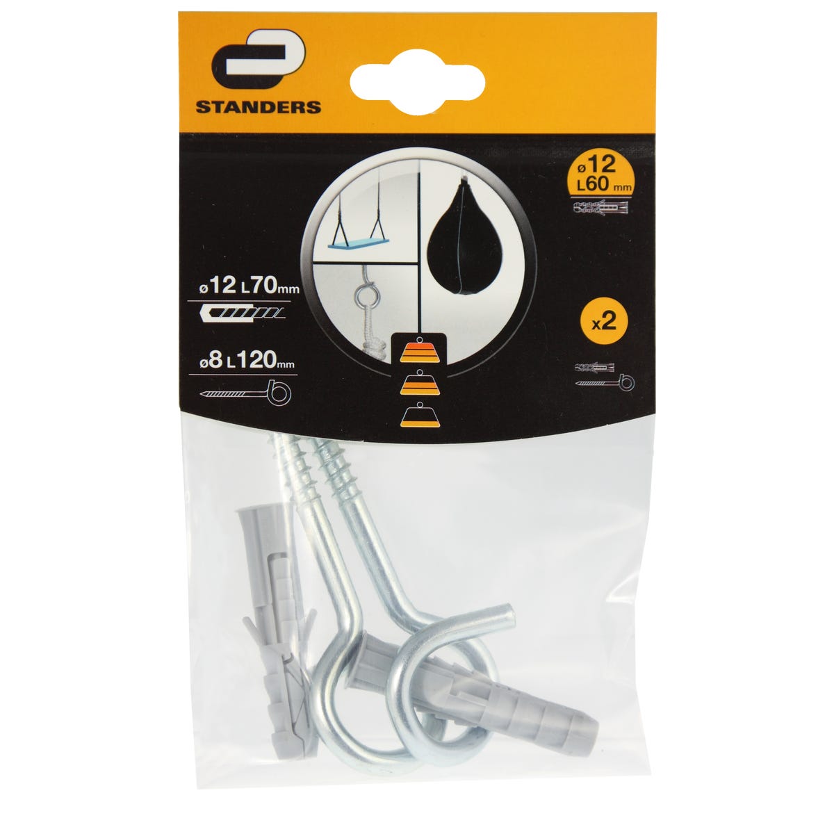 Standers Kołek  rozporowy 12 x 70 mm 2 szt.