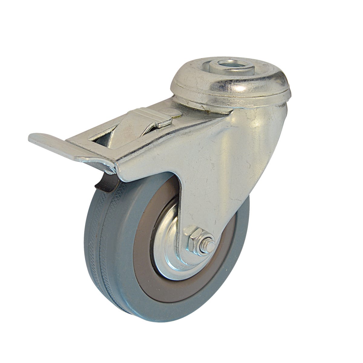Zestaw jezdny z kołem obrotowym z hamulcem (2) 75 mm/50 kg Stahl